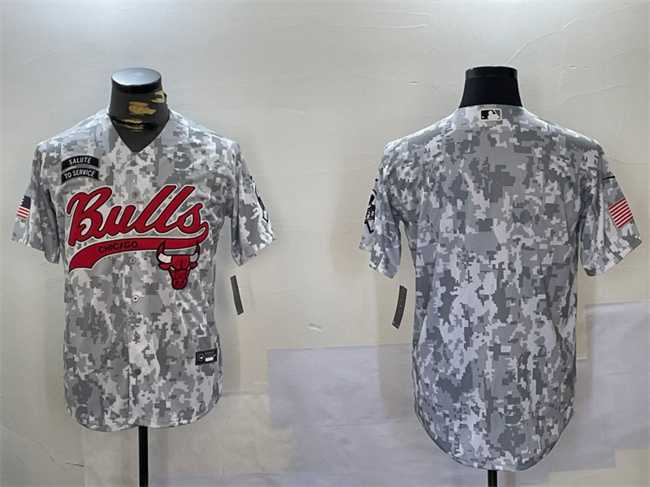 Men%27s Chicago Bulls Blank 2024 Arctic Camo Salute To Service Stitched Baseball Jersey->denver nuggets->NBA Jersey